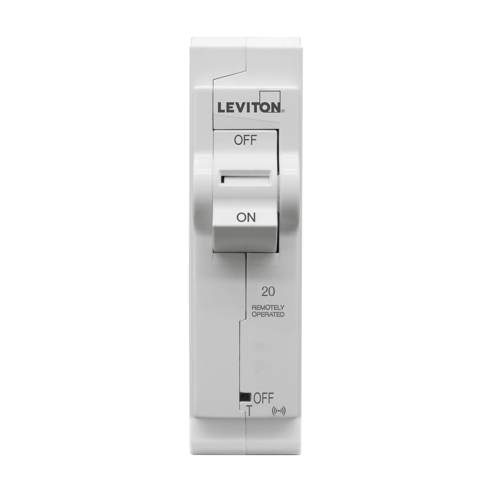 Leviton LB120-ST 2nd Gen Smart Circuit Breaker with Remote Control, Standard, 1-Pole 20 Amp, 120-Volt, 10kA Interrupt Rating