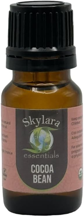 Organic Cocoa Bean Essential Oil (Chocolate) - Pure, Aromatic, and Rich | Natural Chocolate Scent for Aromatherapy (10ml)