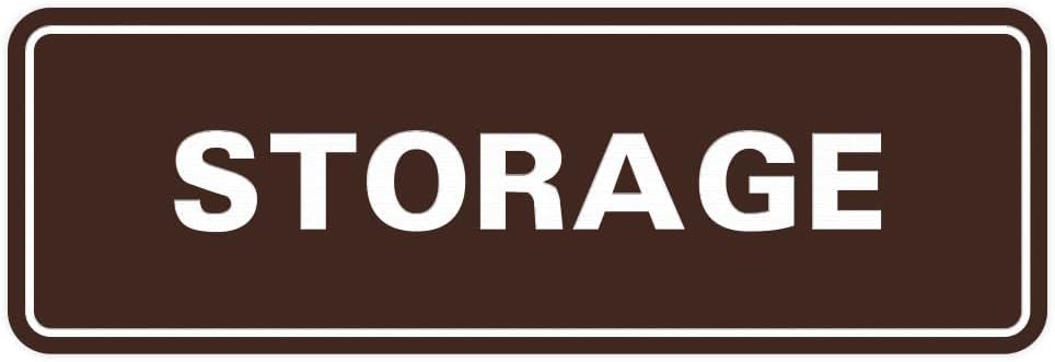 Standard STORAGE Door/Wall Sign - Dark Brown - Large (1 Pack)