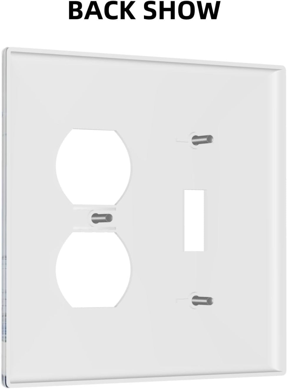 Decorative Outlet Covers Watercolor Dragonfly Blue Wihte Flower 2 Gang Light Switch Cover Plate Single Toggle Duplex Wall Plates for Electrical Outlets Switch Plate Covers for Bedroom Decor