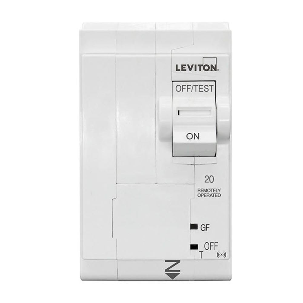 Leviton 2nd Gen Smart Circuit Breaker with Remote Control, GFCI, 2-Pole 20 Amp, 120/240-Volt and 120/208-Volt, 10kA Interrupt Rating, LB220-GST
