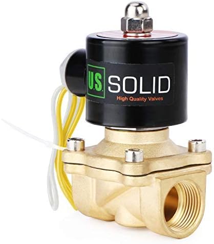 U.S. Solid 3/4" Brass Electric Solenoid Valve 110V AC Normally Closed Water, air, Diesel (20 Packs)