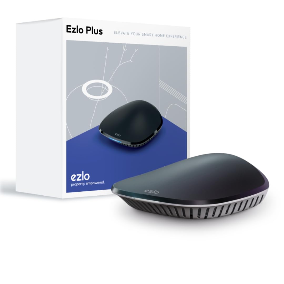 Ezlo Ezlo Plus Smart Home Hub with Zigbee & Z-Wave. Works with Wi-Fi Devices Associated with Amazon Alexa Devices & Google Assistant to Control Smart Locks, Smart Lights, Smart Switch and CCTV Cameras