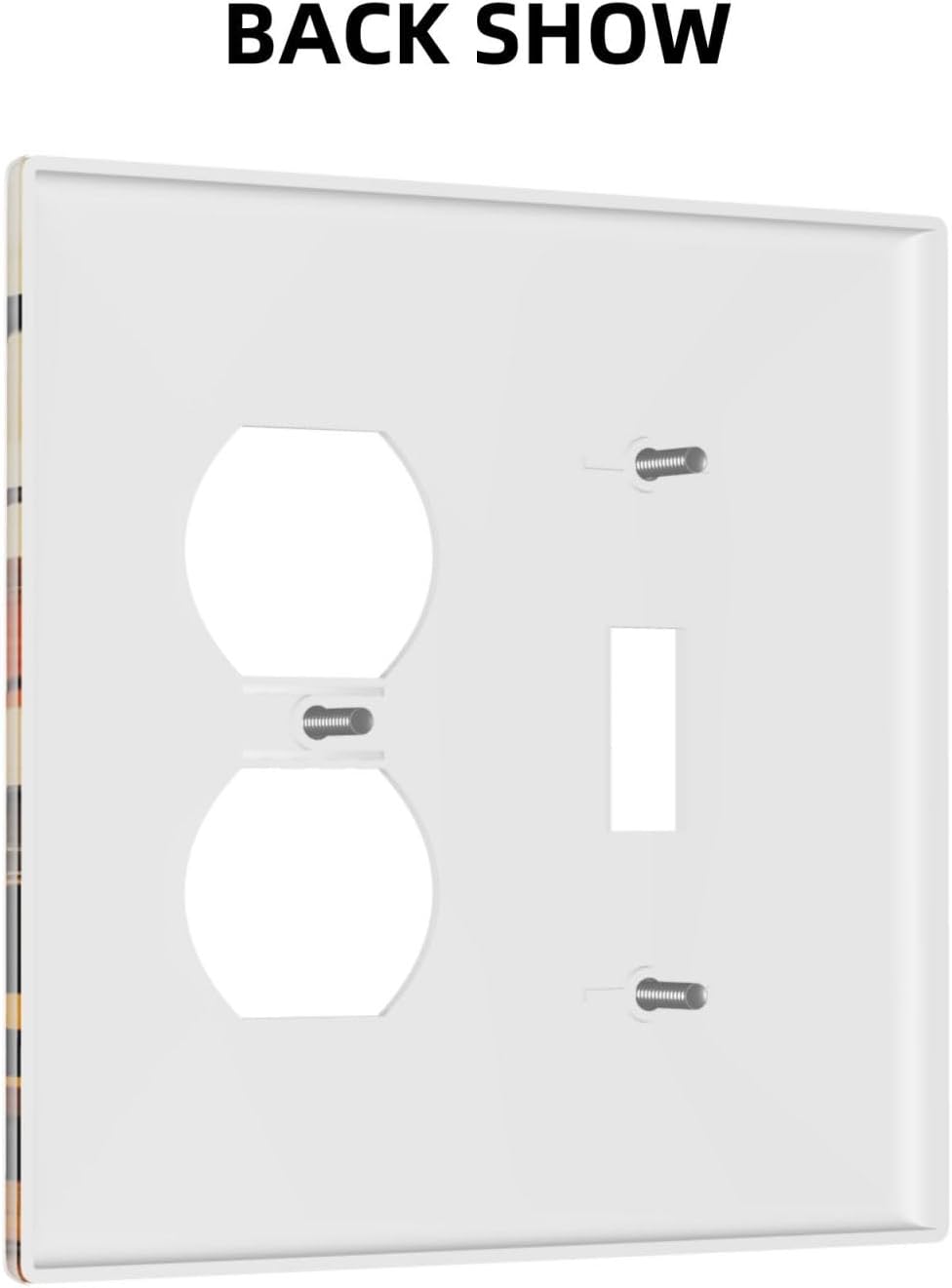Wallplates Boho Warm Colorful Plant Leaves 1 Toggle 1 Duplex Switch Plate Electrical GFCI Faceplate Decorative Light Switch Covers for Bedroom living Room Decor