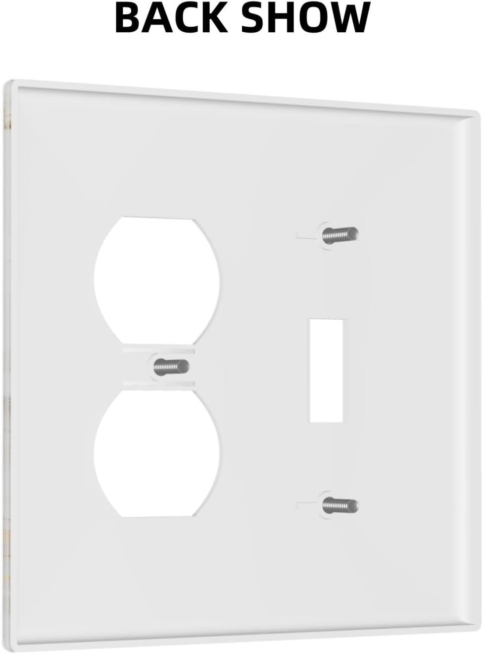 Wallplates Marbling Style White Background Gold Gray Stripes 1 Toggle 1 Duplex Switch Plate Electrical Gfci Faceplate Decorative Light Switch Covers For Bathroom Kitchen Decor