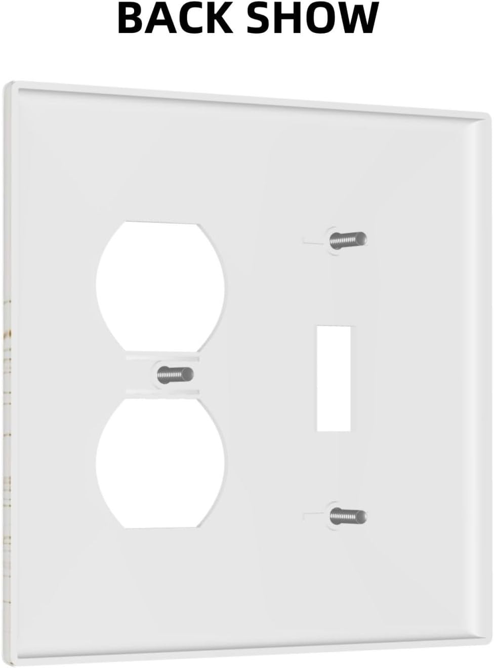 Decorative Outlet Covers Rustic Blue Flower Floral Gold Leaf 2 Gang Light Switch Cover Plate Single Toggle Duplex Wall Plates for Electrical Outlets Switch Plate Covers for Home Decor