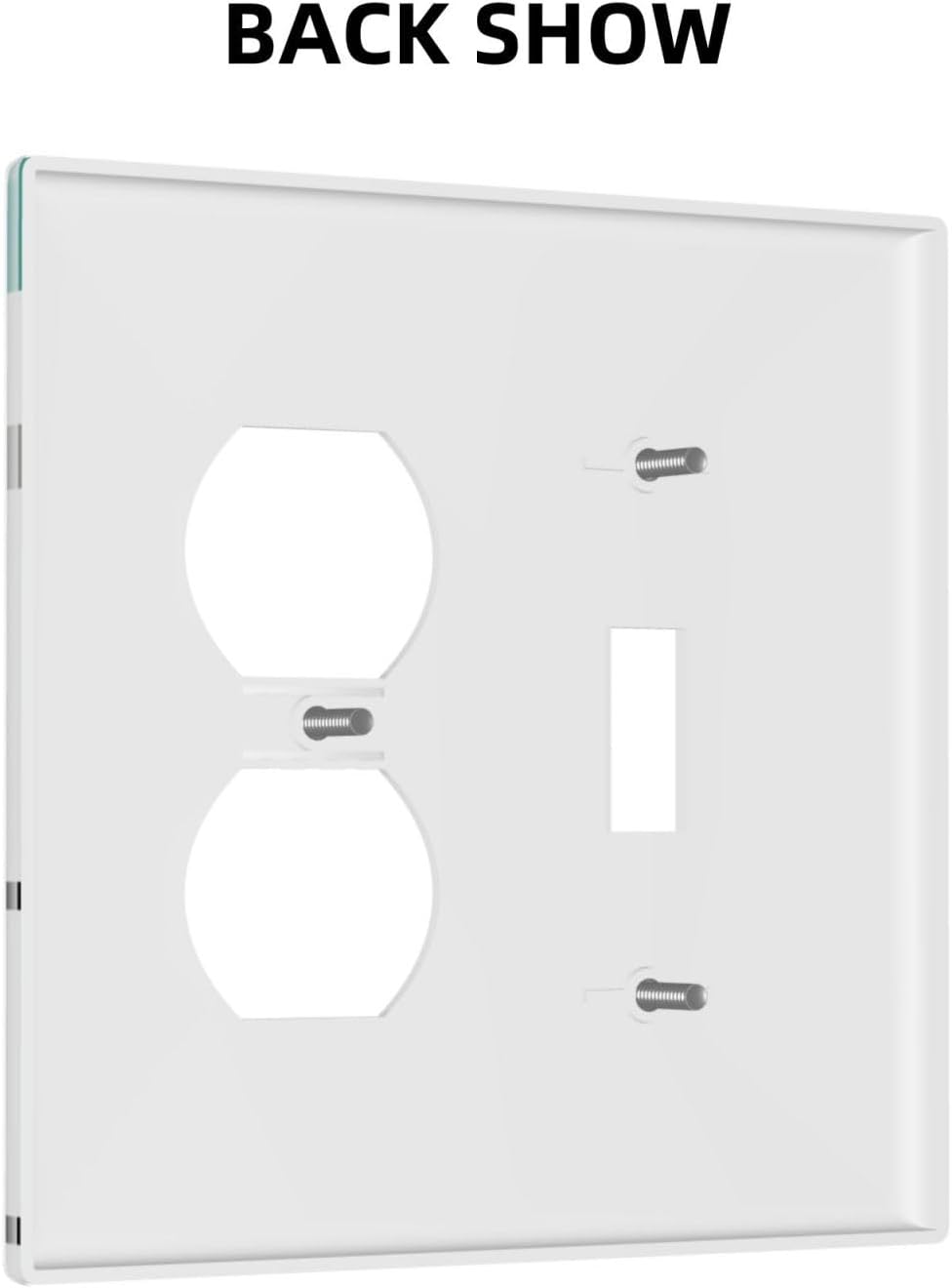 Geometric Turquoise Black Gray Modern Abstract Boho Wallplates 1 Toggle 1 Duplex Switch Plate Electrical GFCI Faceplate Decorative Light Switch Covers for Office Nursery Decor