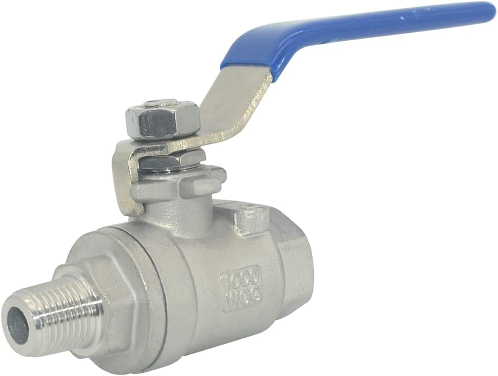 DAN SPEED 1/4 Inch Male x Female NPT Ball Valve S304 Stainless Steel,Full Port Heavy Duty for Water, Oil, and Gas,1000WOG (1/4 inch)