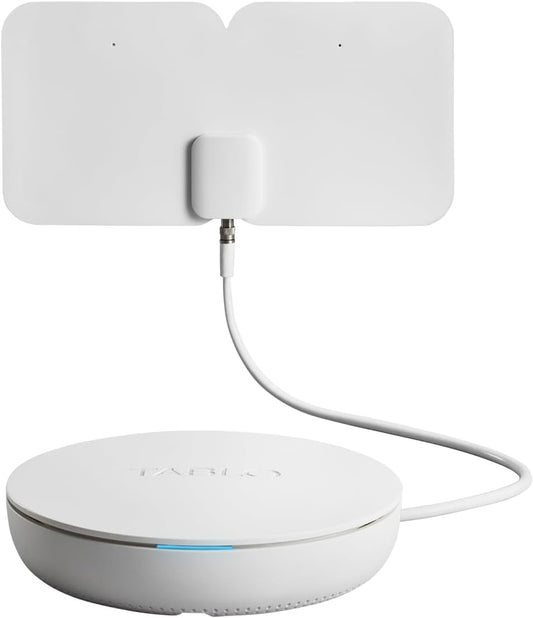 4th Gen 2-Tuner Over-The-Air (OTA) DVR & 35-Mile Indoor TV Antenna - Watch, Pause & Record Live TV, News & Movies Throughout Your Home Over Wi-Fi - 50+ Hrs Recording - No Subscriptions