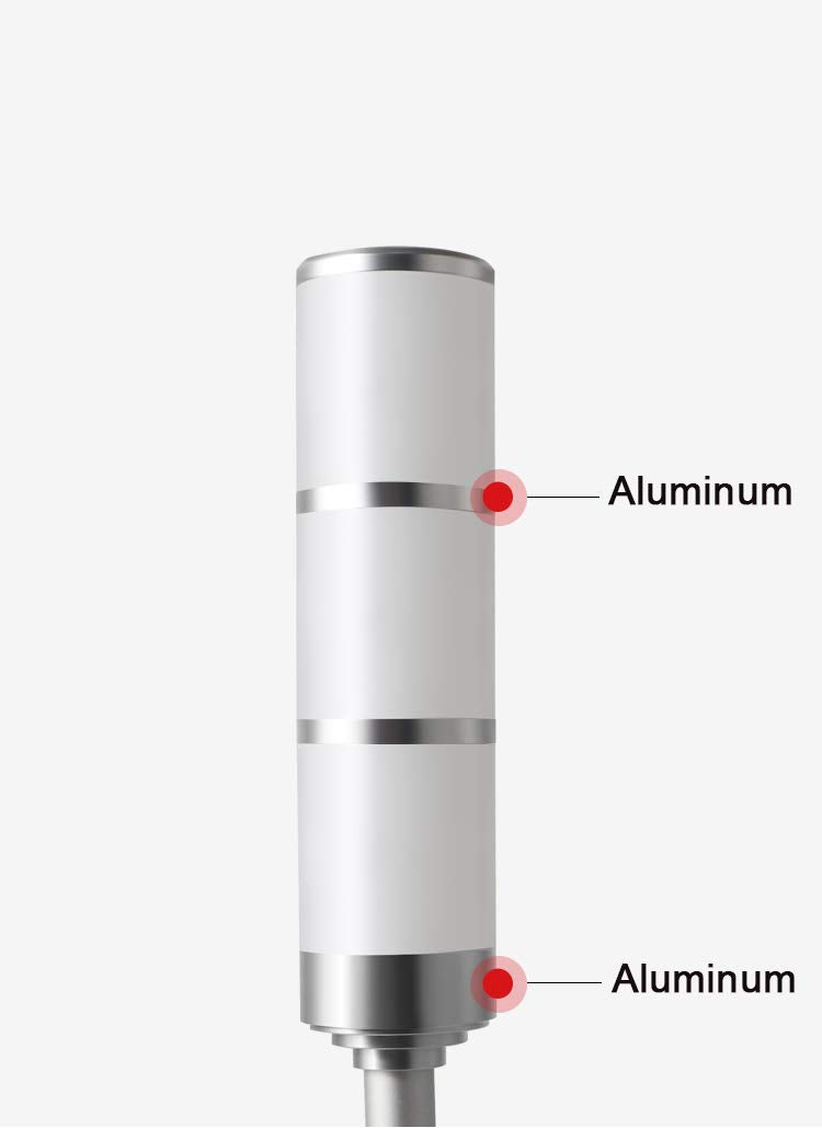 Led Warning Lamp Aluminum Led 3 Color Indicator Light 3W 110-220V Workshop Machine Signal Buzzer Stack Tower Light Alarm (110V)