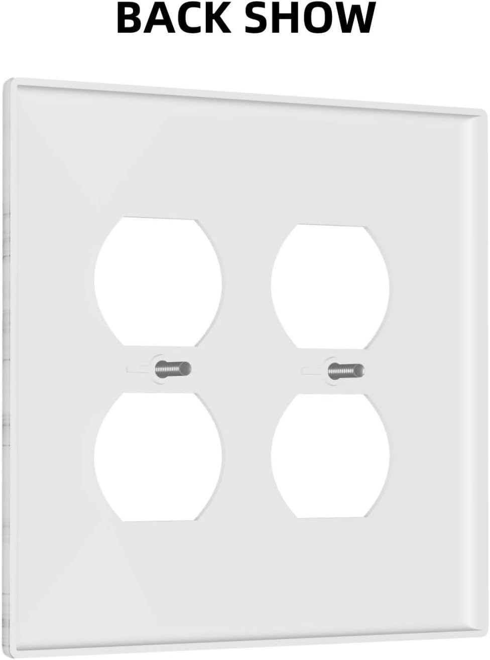 Decorative Outlet Covers Modern Grey Marble Texture 2 Gang Light Switch Cover Plate Double Duplex Wall Plates for Electrical Outlets Switch Plate Covers for Bedroom Kitchen Home Decor