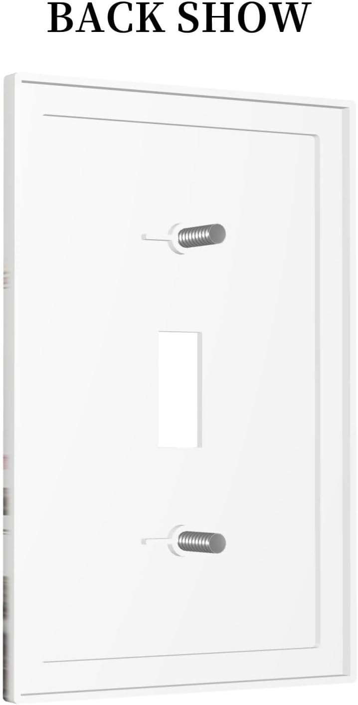 Boho Nursery Wildflower Flora Vintage Flower Decorative Light Switch Cover 1 Gang Single Toggle Device Electrical Faceplate Switchplates Decorator Outlet Wall Plate for Bedroom Living Room Decor