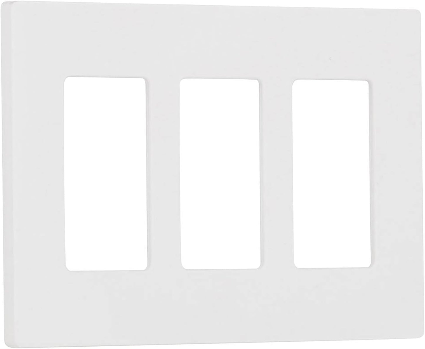 Lutron Claro 3 Gang Decorator/Rocker Wallplate, Gloss, White (1-Pack) | CW-3-WH (Pack of 2)