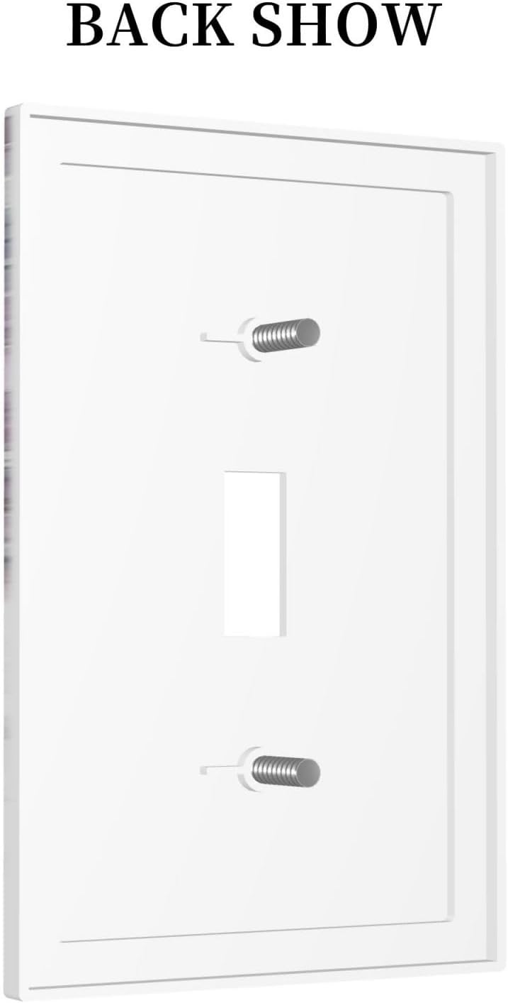 Hazy Leaves Ivy Nature Plants Eucalyptus Leave Decorative Light Switch Cover 1 Gang Single Toggle Device Electrical Faceplate Switchplates Decorator Outlet Wall Plate for Bedroom Home Decor