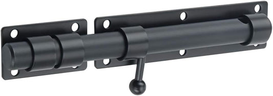 Alise 10 inch Barrel Bolt Latch,Slide Bolt Latch,Heavy Duty Solid SUS304 Stainless Steel Slide Lock for Wooden Fence,Barn Door,Interior or Outdoor Door Matte Black MS9200-B