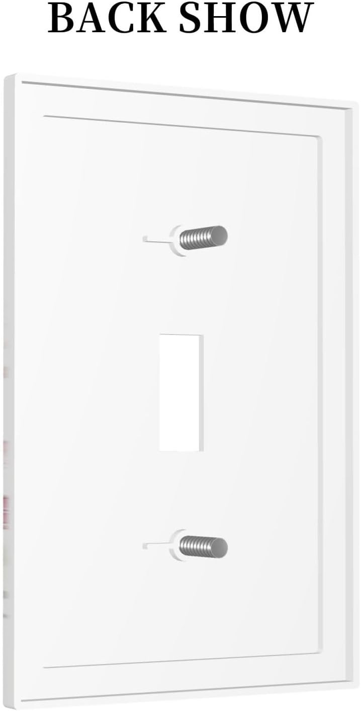 Floral Pink Watercolor Wildflowers Plant Flower Decorative Light Switch Cover 1 Gang Single Toggle Device Electrical Faceplate Switchplates Decorator Outlet Wall Plate for Bedroom Living Room Decor