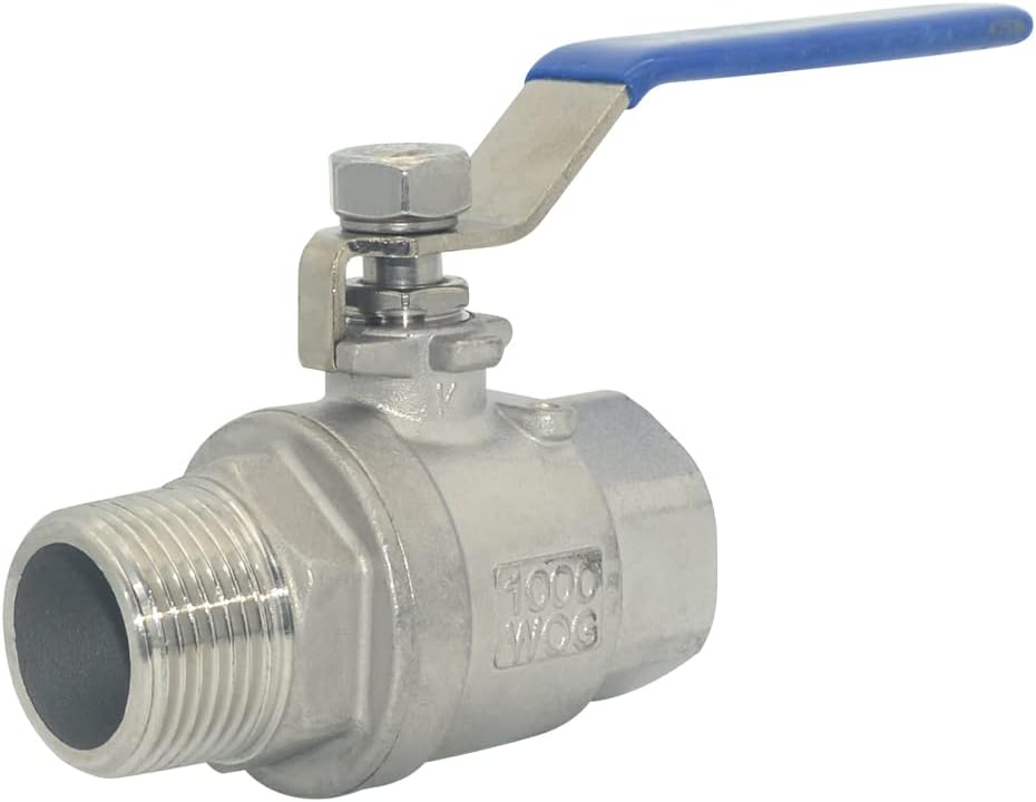 DAN SPEED 1 Inch Male x Female NPT Ball Valve S304 Stainless Steel,Full Port Heavy Duty for Water, Oil, and Gas,1000WOG (1 inch)