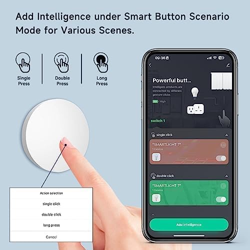 ZigBee3.0 Smart Remote Button Tuya Scene Remote, Need Zigbee Hub, Smart Switch ZigBee Remote Work with Tuya Smart Life APP (1)