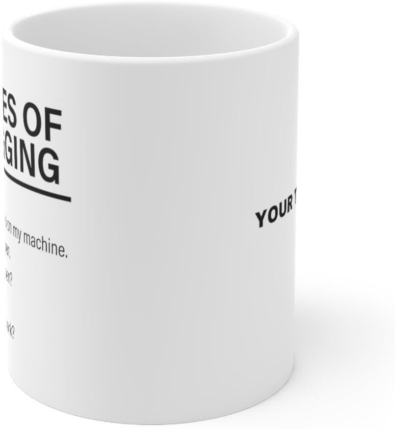 Panvola Personalized Stages Of Debugging Customized Computer Programmer IT Coder Programming Student Teacher Ceramic Coffee Mug 11oz