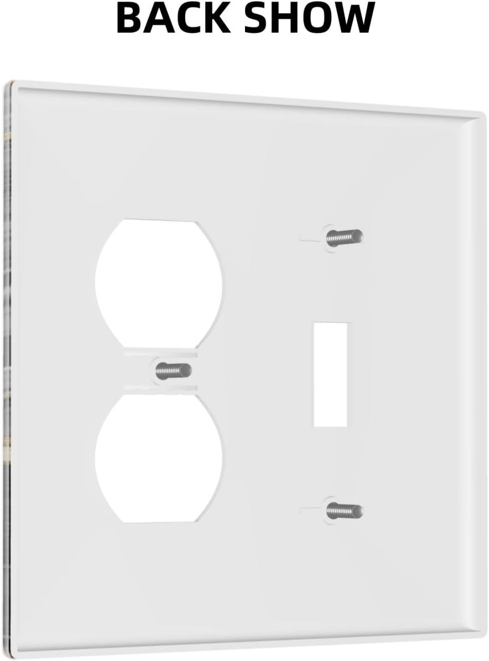 Decorative Outlet Covers Modern Abstract Black Gold Marble 2 Gang Wall Plate Single Toggle Duplex Light Switch Cover Switch Plate Covers for Bathroom Kitchen Home Decor