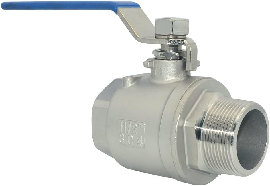 DAN SPEED 1-1/2 Inch Male x Female NPT Ball Valve S304 Stainless Steel,Full Port Heavy Duty for Water, Oil, and Gas,1000WOG (1-1/2 inch)