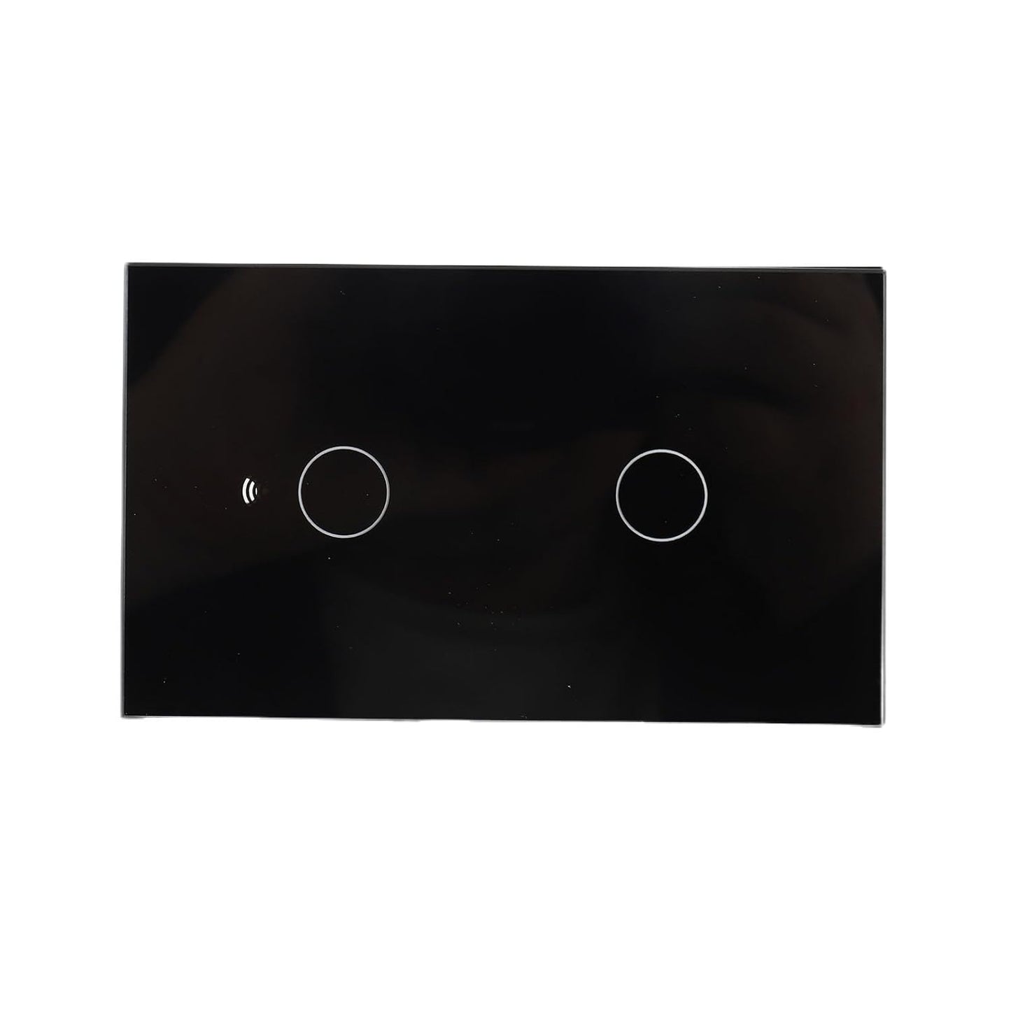aqxreight WiFi Touch Panel 2 Gang Light Switch for Home with Remote Control and Voice Compatibility in Black