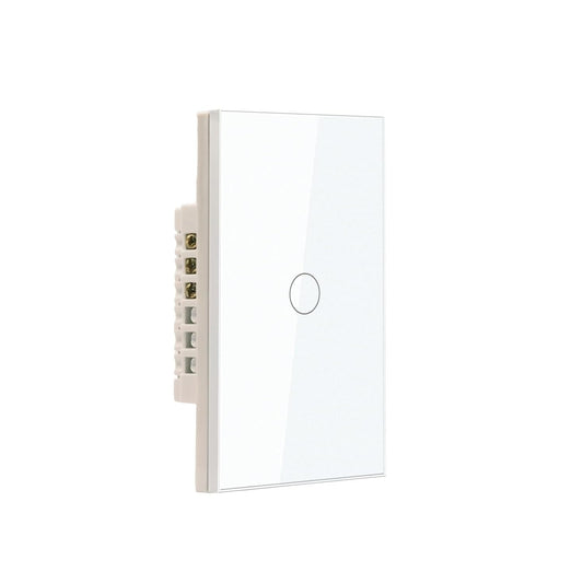 Smart Light Switch 20A 118X72X34MM Need Neutral Wire,2.4GHz Wi-Fi Touch Switch,Work with Smart Life/Tuya App, Compatible with Alexa and Google Home, White 1 Gang
