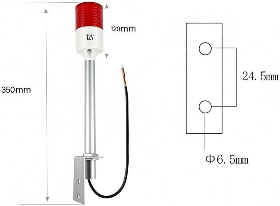 12V DC LED Warning Lights Multi-Layer Industrial Signal Light Alarm Lights Machine Equipment Indicator Lamp (1-Layer)