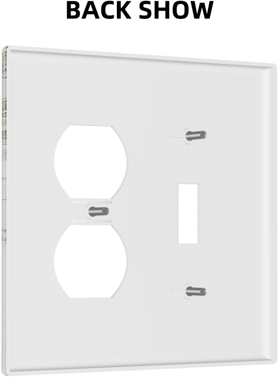Wallplates Sage Green Eucalyptus Watercolor Plant Leaves 1 Toggle 1 Duplex Switch Plate Electrical GFCI Faceplate Decorative Light Switch Covers for Bedroom Bathroom Decor