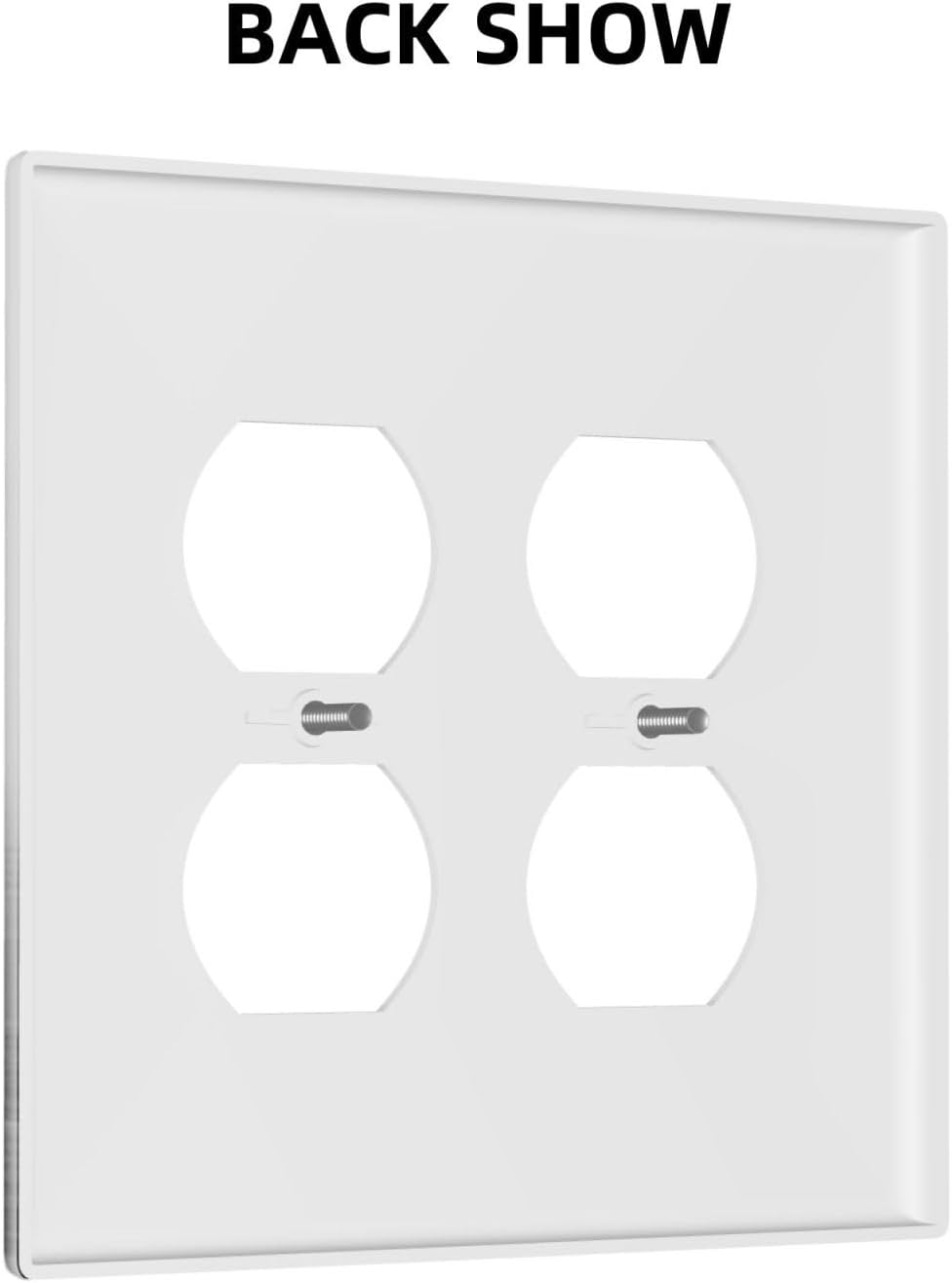 Outlet Covers Fores Black White Landscape Misty Woods 2 Gang Double Duplex Decorative Light Switch Covers Electrical Wallplates Socket Faceplate For Farmhouse Cabin Decor