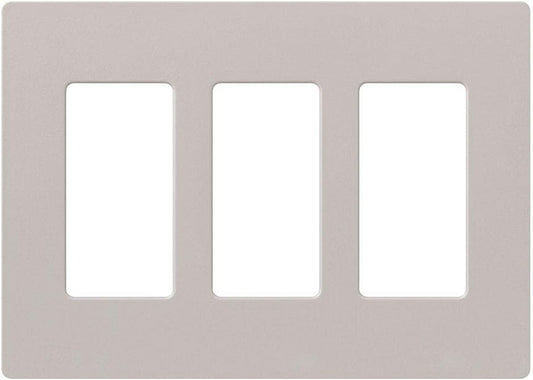 Lutron Claro 3 Gang Decorator/Rocker Wallplate, Satin, Taupe (1-Pack) | SC-3-TP