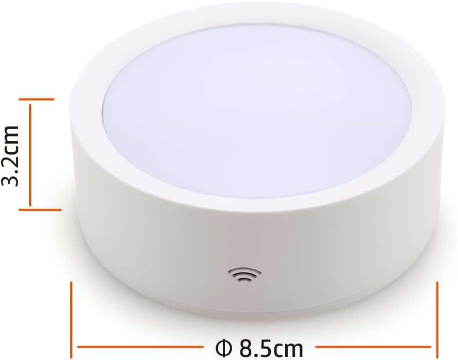 DAMI Under Cabinet Lighting with Remote Control, Rechargeable Battery Operated Wireless Shelf Lights, Under Cabinet Lights Stick on Tap, Color Changing Puck Lights for Kitchen, 6 Pack, White