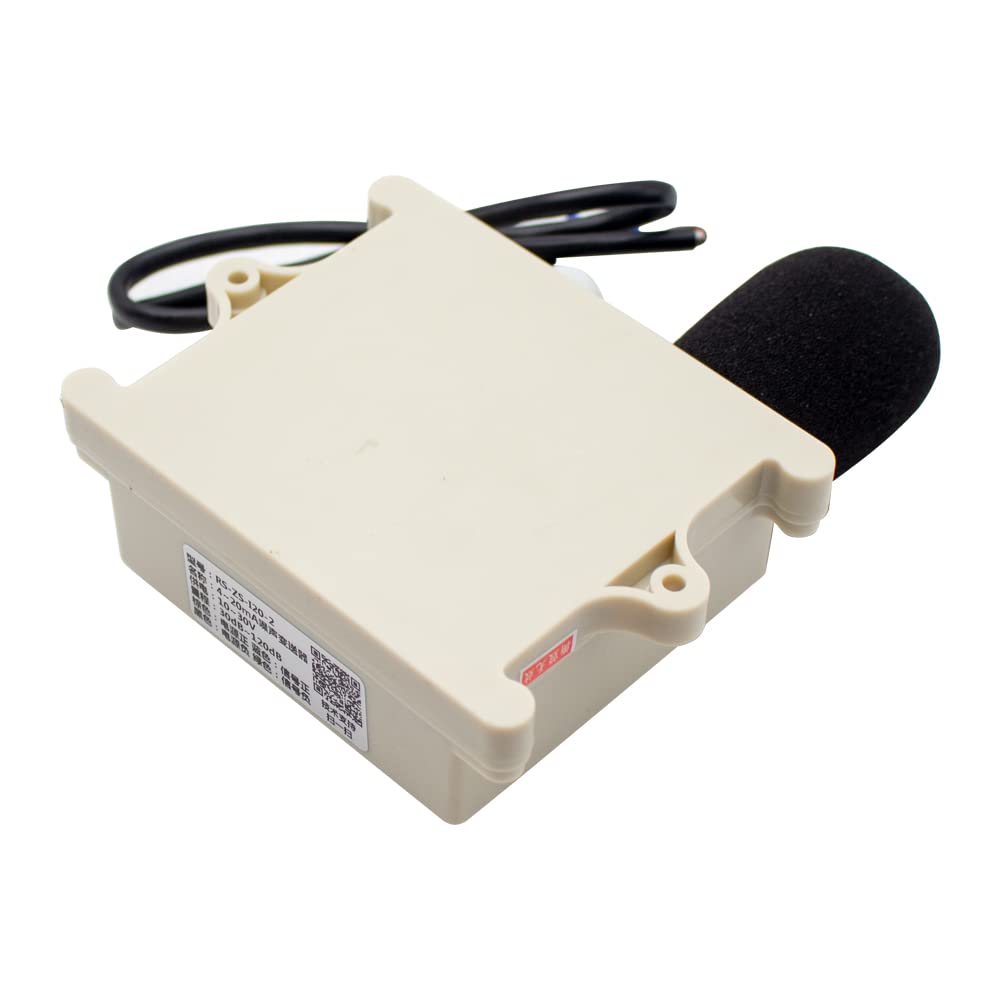 IP65 Noise Meter Sensor, Environmental Noise Online Monitoring Meter Noise Transmitter Decibel Detector Sound Level Meter 30-120DB (Output Signal 0-5V)