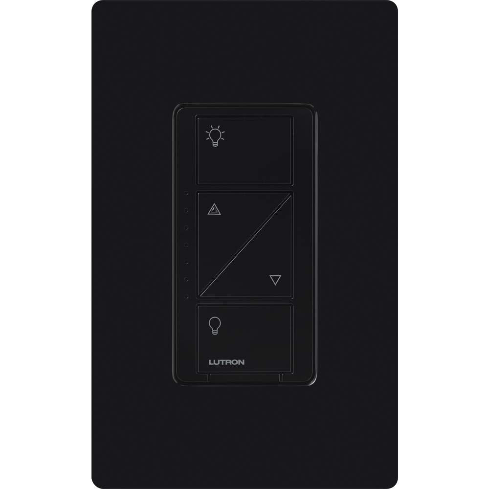 Lutron Caseta Original Smart Dimmer Switch (Lutron Smart Hub Required), for LED Lights, 150 Watt, Single-Pole/3-Way, No Neutral Required, PD-6WCL-BL-2-Pack, Black