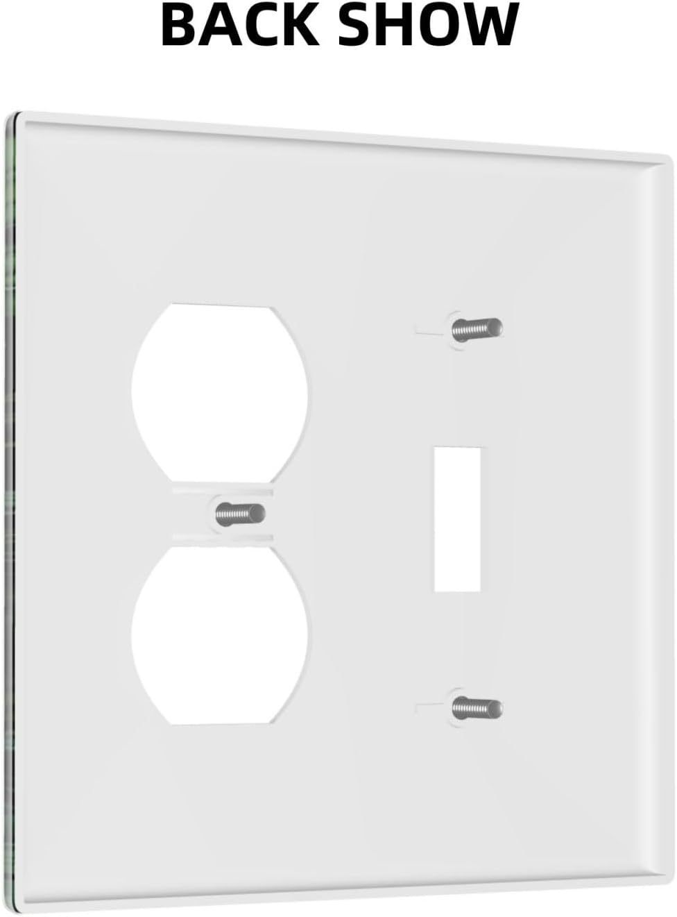Decorative Outlet Covers Red Mushroom Flowers Green Leaf Plants 2 Gang Wall Plate Single Toggle Duplex Light Switch Cover Switch Plate Covers Faceplate for Bedroom Home Decor