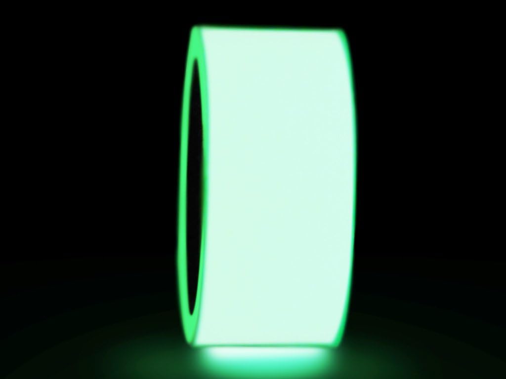 WOD GDT6 Glow in the Dark Tape Safety Grade Photoluminescent, 1.5 inch x 50 yds - For Labeling Safety Signs and Emergency Exits, Green