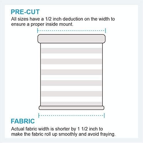 Shadesu Custom Size Zebra Blinds for Windows, 38" W x 72 H, Brown, Dual Layer Free-Stop Zebra Shades, Light Control for Day and Night, Sheer Blinds for Indoor Windows, Bedroom, Kitchen