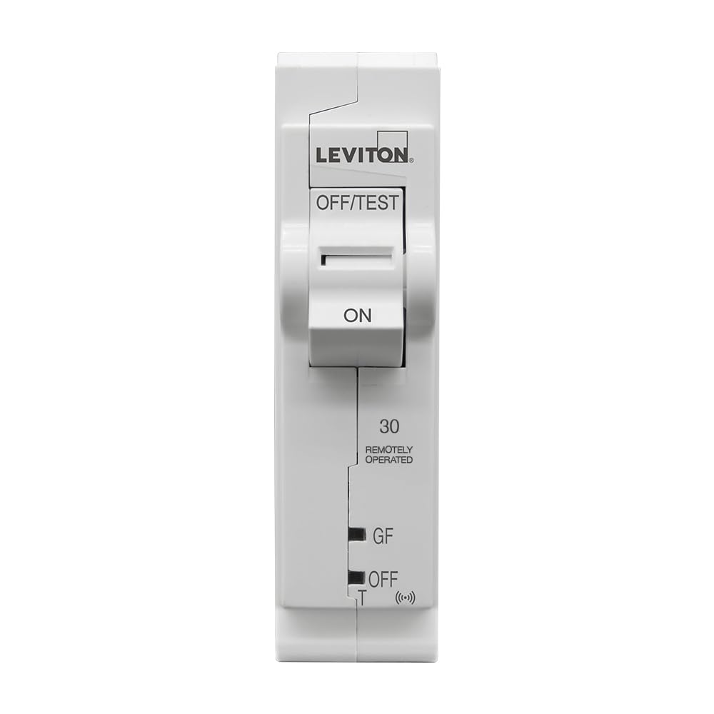 Leviton 2nd Gen Smart Circuit Breaker with Remote Control, GFPE, 1-Pole 30 Amp, 120-Volt, 10kA Interrupt Rating, LB130-EST