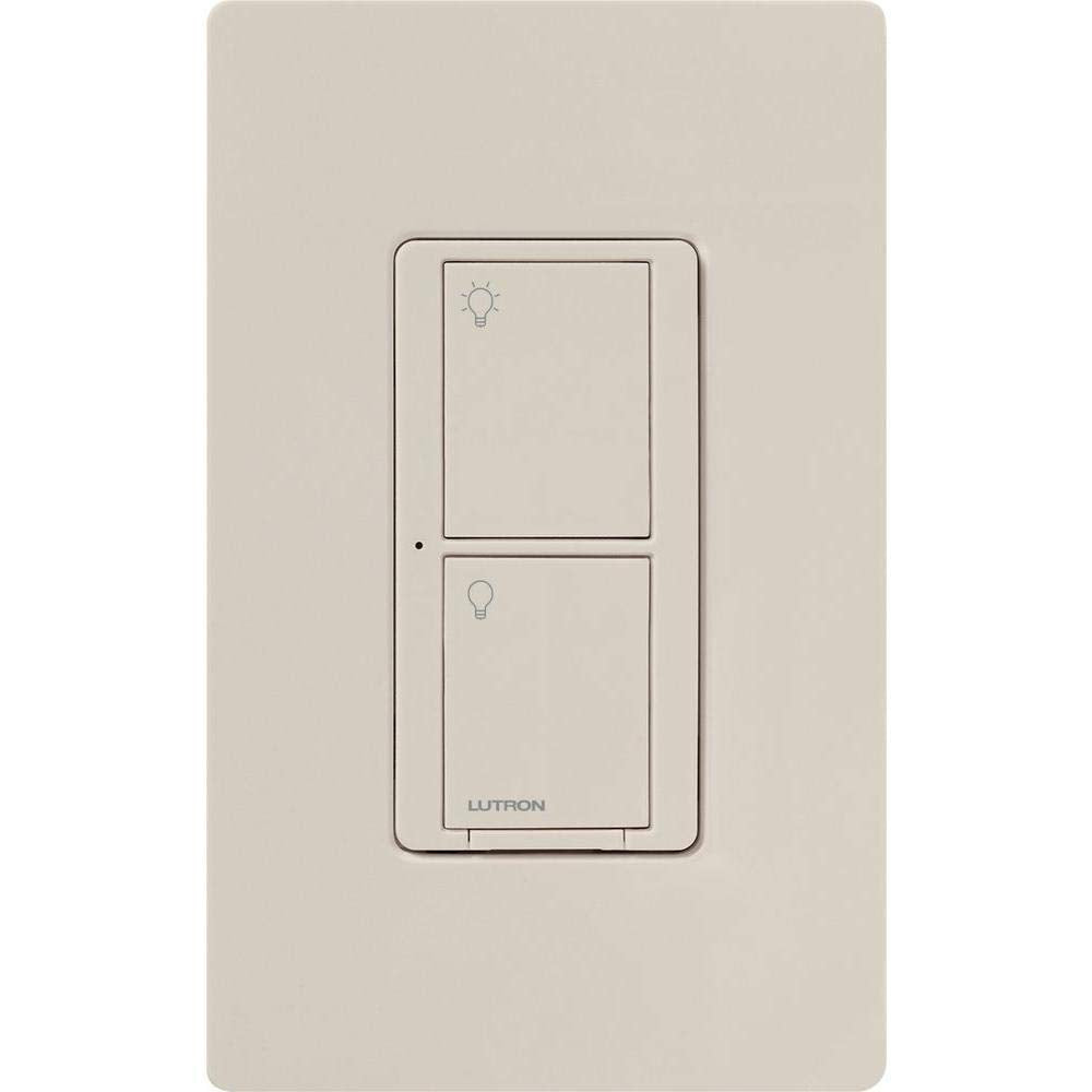 Lutron Caseta Original Smart Light Switch (Lutron Smart Hub Required), for Home, LED Lights, and Fans, 6 Amp, Single-Pole/3-Way, Neutral Required, PD-6ANS-LA, Almond, 12 Pack