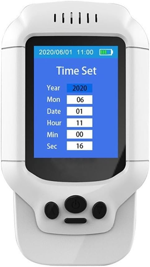 FABULETTA Portable Multifunctional Detector with PM2.5 TVOC Temperature and Humidity Sensors 2.8 Inch LCD USB Rechargeable 1200mAh Battery for Indoor Air Quality Monitoring