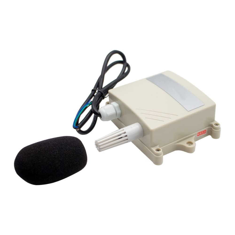 IP65 Noise Meter Sensor, Environmental Noise Online Monitoring Meter Noise Transmitter Decibel Detector Sound Level Meter 30-120DB (Output Signal 0-10V)