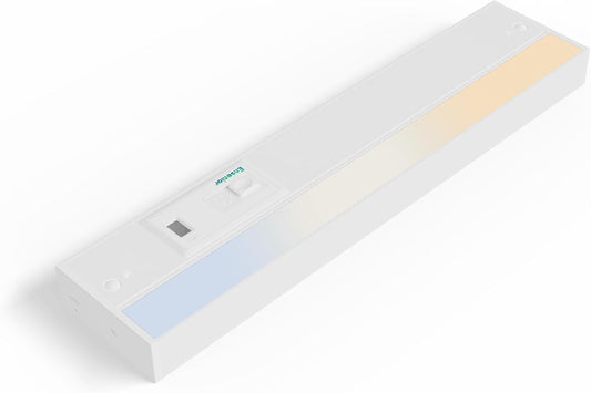Ensenior 12 Inch Hand Wave Motion Sensor LED Under Cabinet Lighting with Hardwired or Plug-in Installation, Dimmable Under Counter Lights with 2.4G Wireless Control for Kitchen, 5CCT, 120V, 8W 500LM