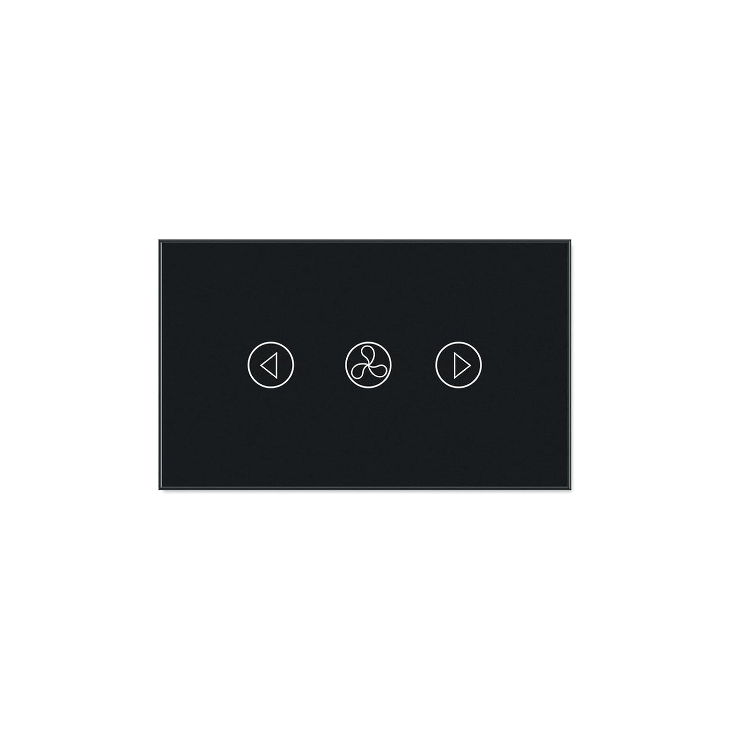 Smart Fan Switch Neutral Wire Required, 2.4GHz WiFi Dimmer Light Switch with Remote Voice Control, Tempered Glass Panel, Compatible with Alexa and Google Home, Black WiFi Fan
