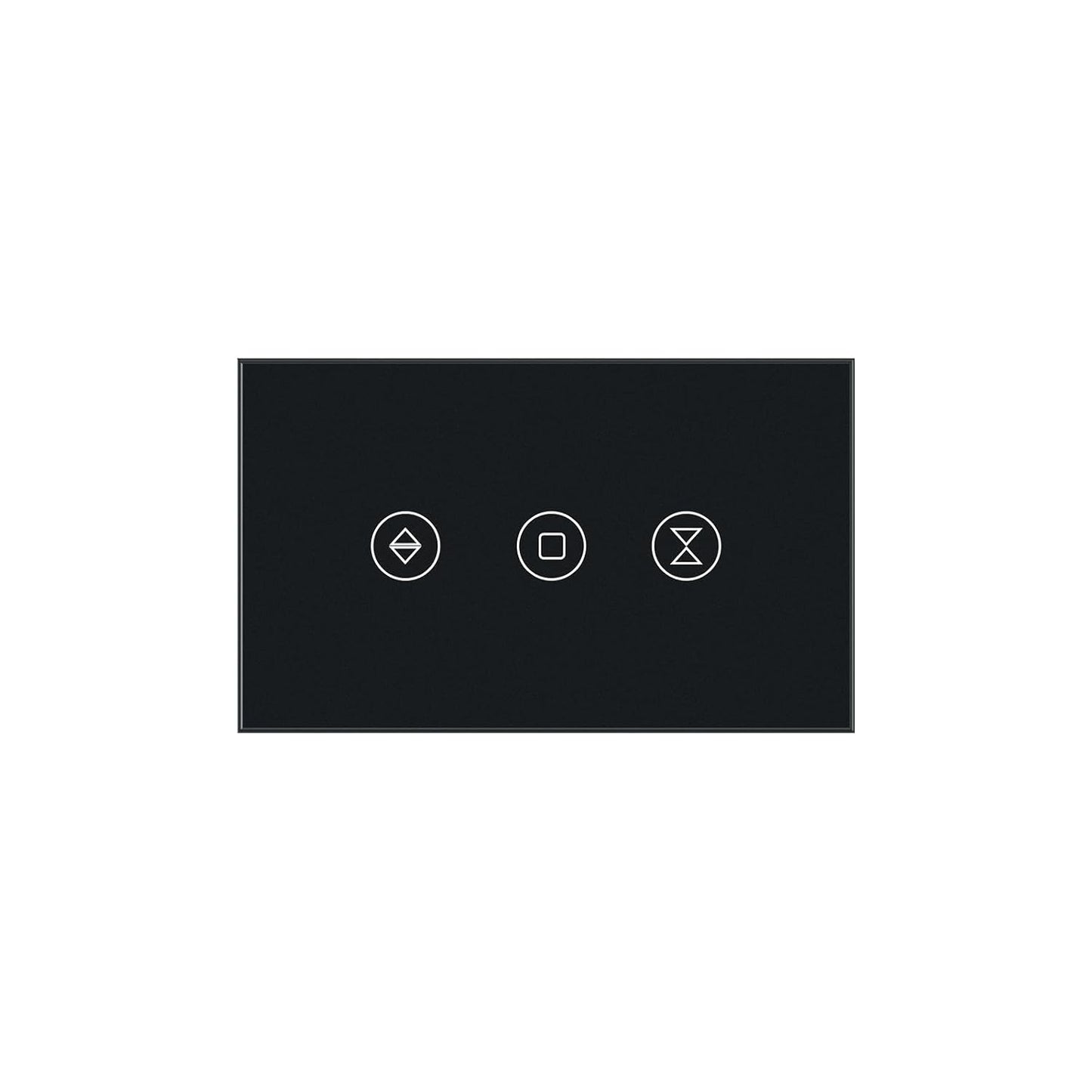 Smart Roller Shutter Switch 118X72X34MM Need Neutral Wire,2.4GHz WiFi Roller Shutter Switch, Tempered Glass Panel, Compatible with Alexa and Smart Life, Black WiFi-Roller Shutter