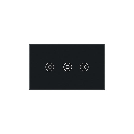 Smart Roller Shutter Switch 118X72X34MM Need Neutral Wire,2.4GHz WiFi Roller Shutter Switch, Tempered Glass Panel, Compatible with Alexa and Smart Life, Black WiFi-Roller Shutter