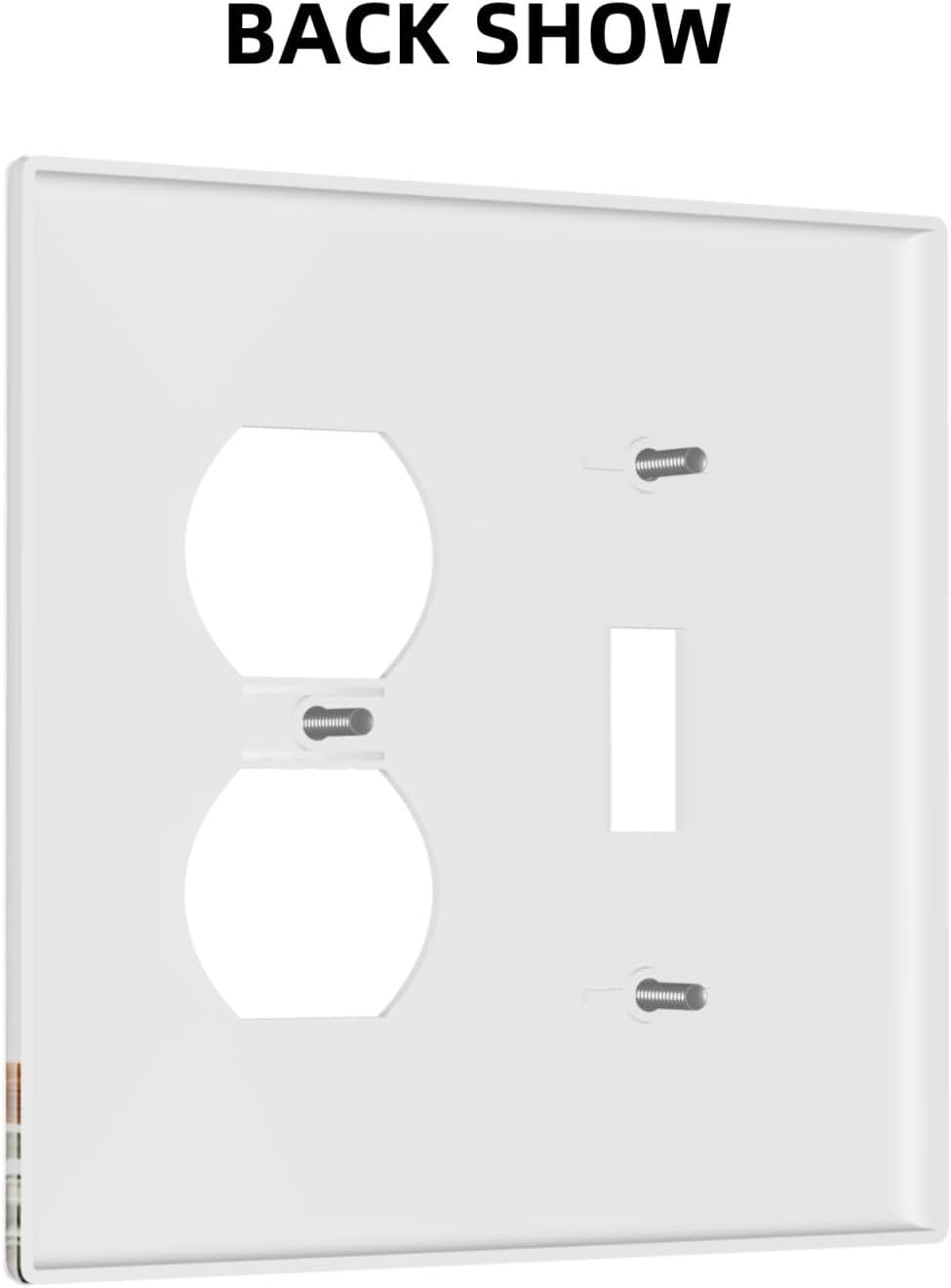 Outlet Covers White Background Colorful Flowers Plants Green Leaves 1 Toggle 1 Duplex Switch Plate Covers Electrical Light Switch Cover Plate Decorative Wall Plate Socket Cover for Bedroom Home Decor
