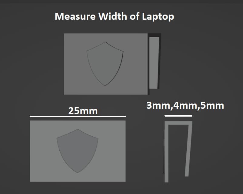 Generic Privacy Shield Camera Cover for Laptops (Black, 4mm)
