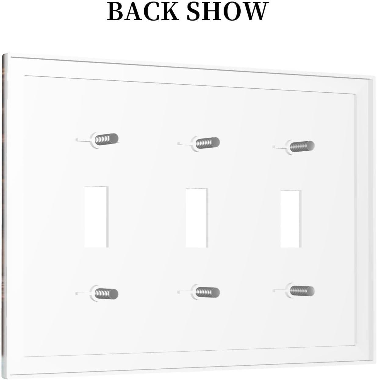 Decorative Light Switch Cover Plate Retro Coffee Maker Beans Cup 3 Gang Wall Plate Oversized Triple Toggle Switch Cover Plate Jumbo Faceplate for Kirchen Home Decor