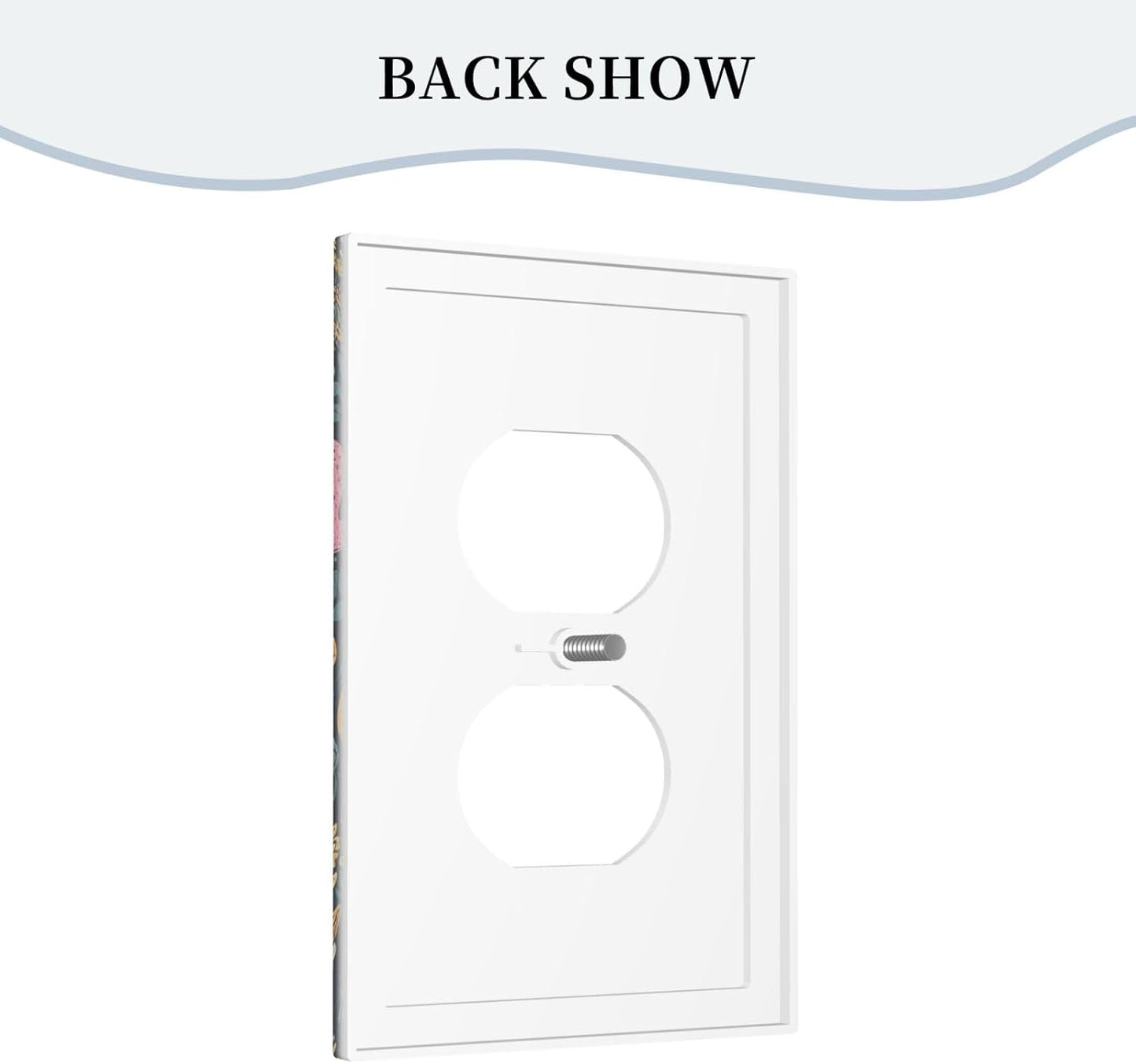 Decorative Light Switch Cover Multicolored Mushrooms Colorful Plant Single Rocker Personalized Wall Plate Switchplate 1 Gang Outlet Covers Decora Light Switch Plate for Home Decor