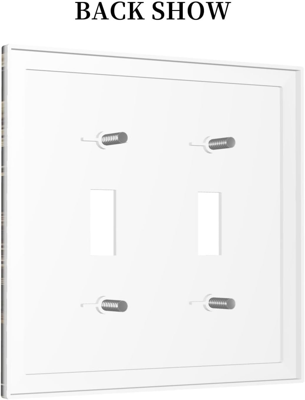 Decorative Switch Plates Black Gold Floral Dark Leaves Vintage Flowers 2 Gang Double Toggle Outlet Light Switch Cover Wall Plate Electrical Faceplate for Bed Room Home Decor
